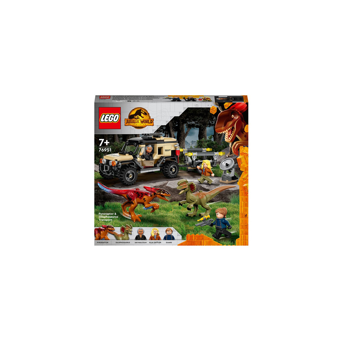 LEGO 76951 - TRASPORTO DEL PIRORAPTOR E DEL DILOFOSAURO - JURASSIC WORLD