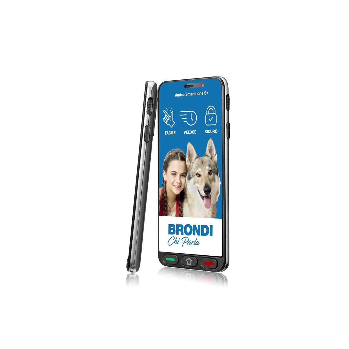 BRONDI AMICO SMARTPHONE S+B CON BASE DI RICARICA (NERO) - SENIOR SMARTPHONE