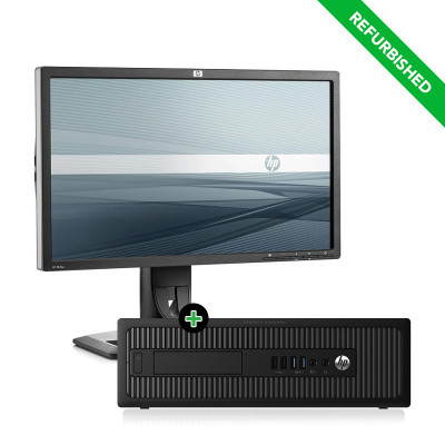 BUNDLE IT REFURBISHED RINOVO - PC DESKTOP HP 600-800 G1 SFF (RN64522004) + MONITOR HP ZR22W 215 (RNZR22W)