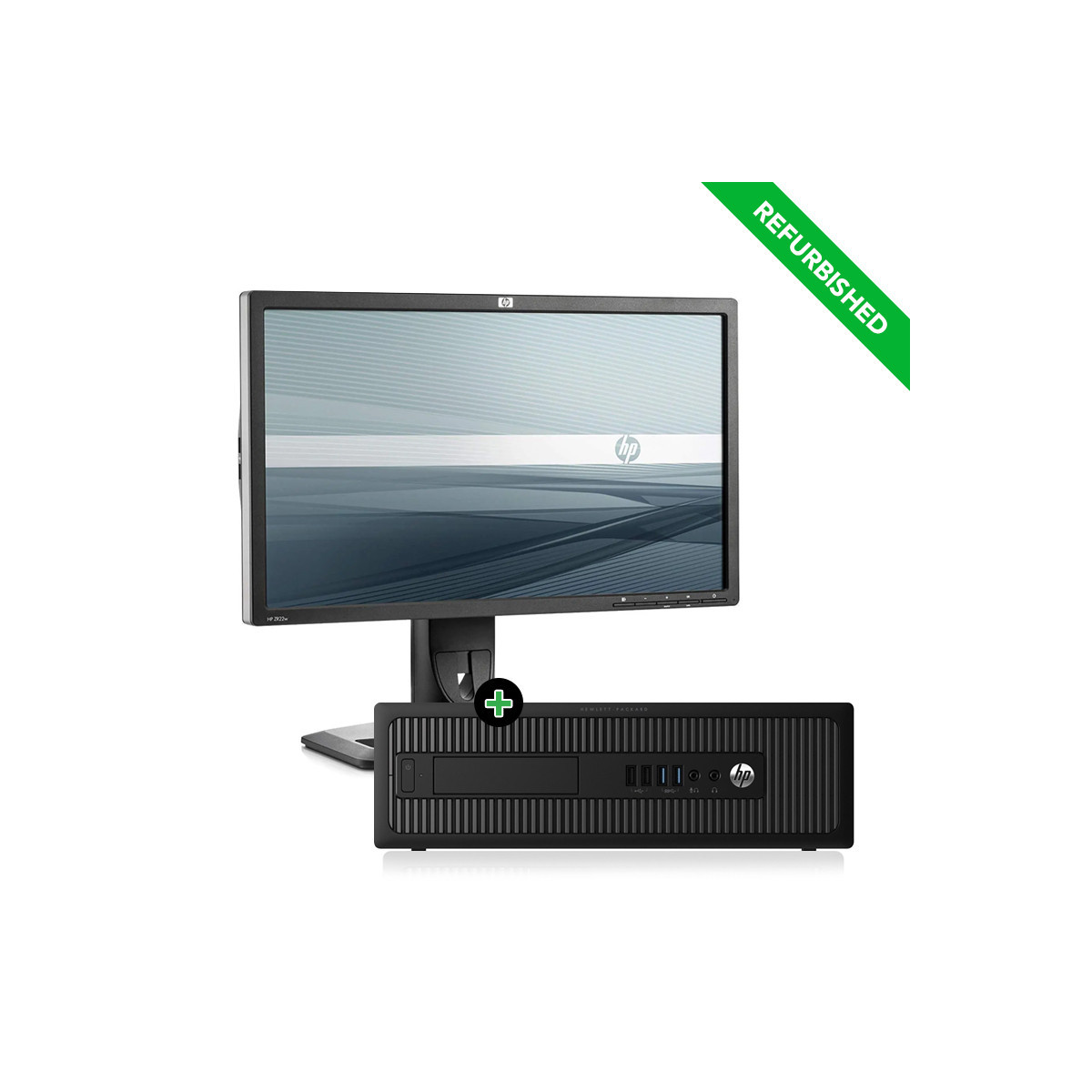 BUNDLE IT REFURBISHED RINOVO - PC DESKTOP HP 600-800 G1 SFF (RN64522004) + MONITOR HP ZR22W 215 (RNZR22W)