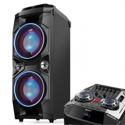 SHARP PS-940 - SPEAKER BLUETOOTH PORTATILE TWS - 180W - USB - AUX - DJ MIXER CONTROLLER - GIOCO LUCE LED RGB