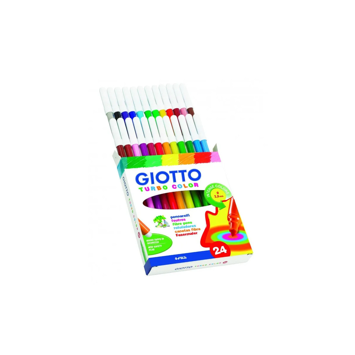 GIOTTO TURBO COLOR - SCATOLA 24 PENNARELLI LAVABILI