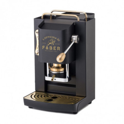 FABER PRO DELUXE NERO - MACCHINA PER CAFFE'' - PRESSACIALDA IN OTTONE - ELETTROVALVOLA E TERMOSTATO 95 - TELAIO IN ACCIAIO