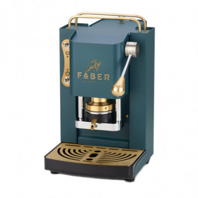 FABER MINI PRO DELUXE VERDE INGLESE - MACCHINA PER CAFFE'' - PRESSACIALDA IN OTTONE - ELETTROVALVOLA E TERMOSTATO 95 - TELAIO IN