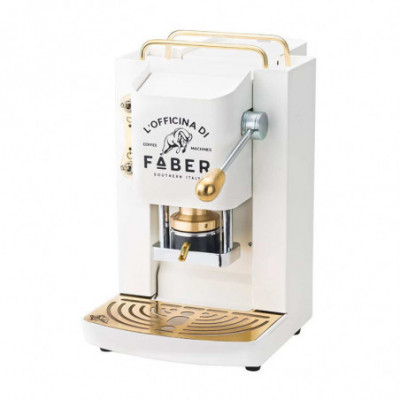 FABER MINI PRO DELUXE BIANCO - MACCHINA PER CAFFE'' - PRESSACIALDA IN OTTONE - ELETTROVALVOLA E TERMOSTATO 95 - TELAIO IN ACCIAI