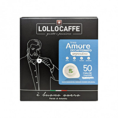 LOLLO CAFFE` LINEA AMORE - GUSTO SORPRENDENTE (DECAFFEINATO) - CIALDE 44MM - BOX 50PZ