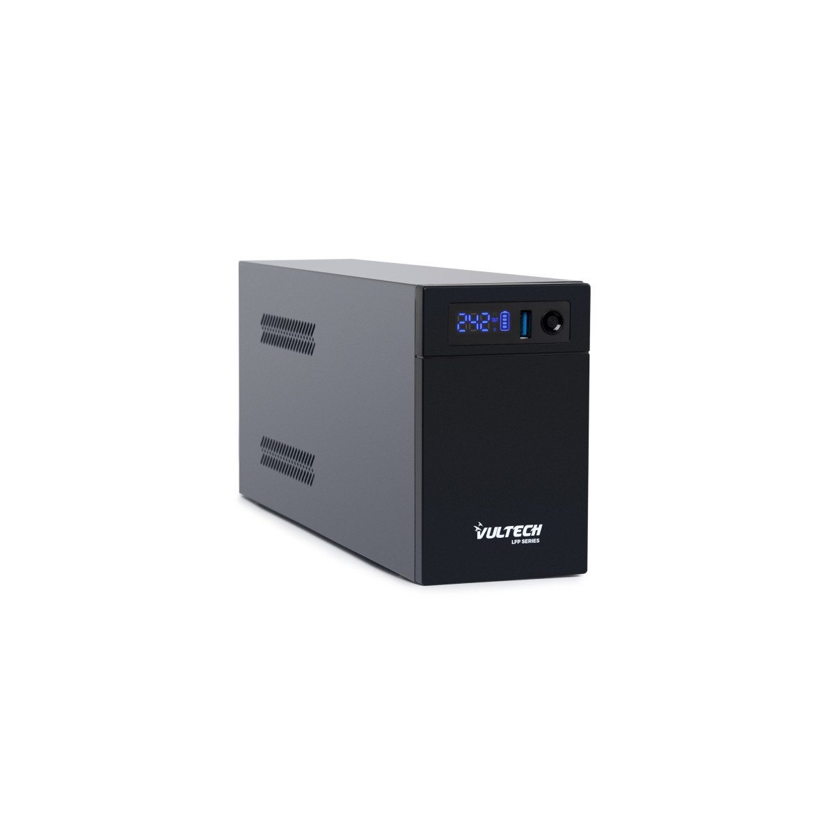 VULTECH UPS1400VA-LFP - GRUPPO DI CONTINUITÀ LINE INTERACTIVE CON SCHERMO LED E BATTERIA LITIO FERRO FOSFATO - 2 PRESE - 1 USB