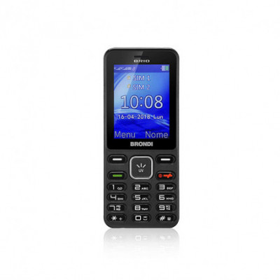 BRONDI BRIO  BLACK/RED - TELEFONO CELLULARE DUALSIM - ULTRASLIM - ITALIA