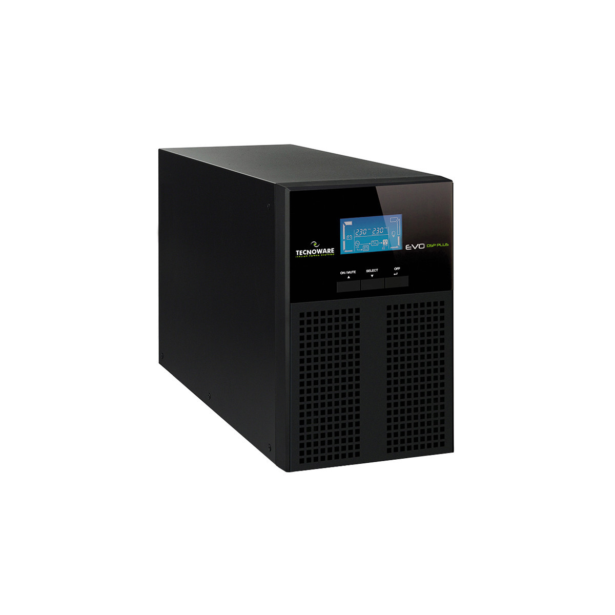 TECNOWARE EVO DSP PLUS 1200 PF 09 TOWER (FGCEDP1202IEC) - UPS TOWER ON LINE - 1080W - PRESE IEC - AUTONOMIA 10 MINUTI