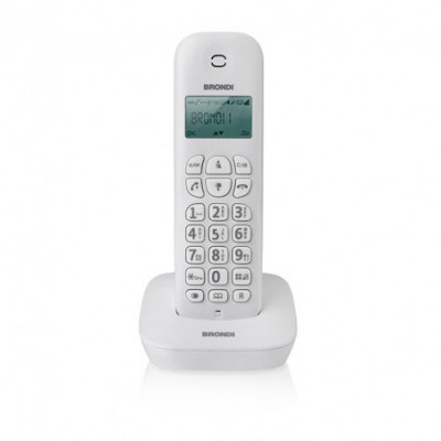 BRONDI GALA (BIANCO) - TELEFONO CORDLESS - ECO DECT - DECT GAP - SVEGLIA