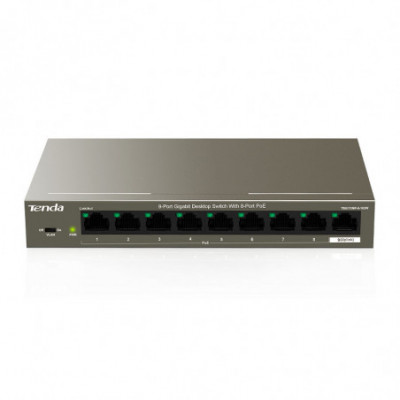 TENDA TEF1109P-8-102W - DESKTOP SWITCH 9 PORTE CON 8 PORTE POE - 10/100 MBPS - CHASSIS METALLO