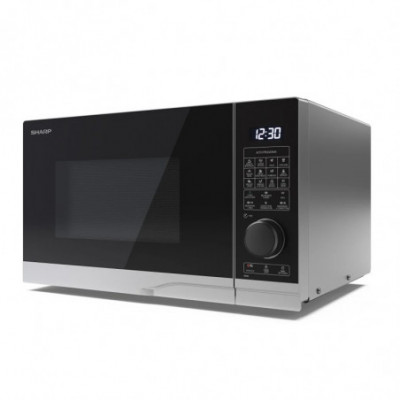 SHARP YC-PG284AE-S - FORNO A MICROONDE 28LT - 1000W - CONTROLLO DIGITALE - GRILL - 11 LIVELLI DI POTENZA - BLACK/SILVER