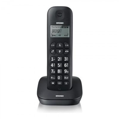 BRONDI GALA (NERO) - TELEFONO CORDLESS - ECO DECT - DECT GAP - SVEGLIA