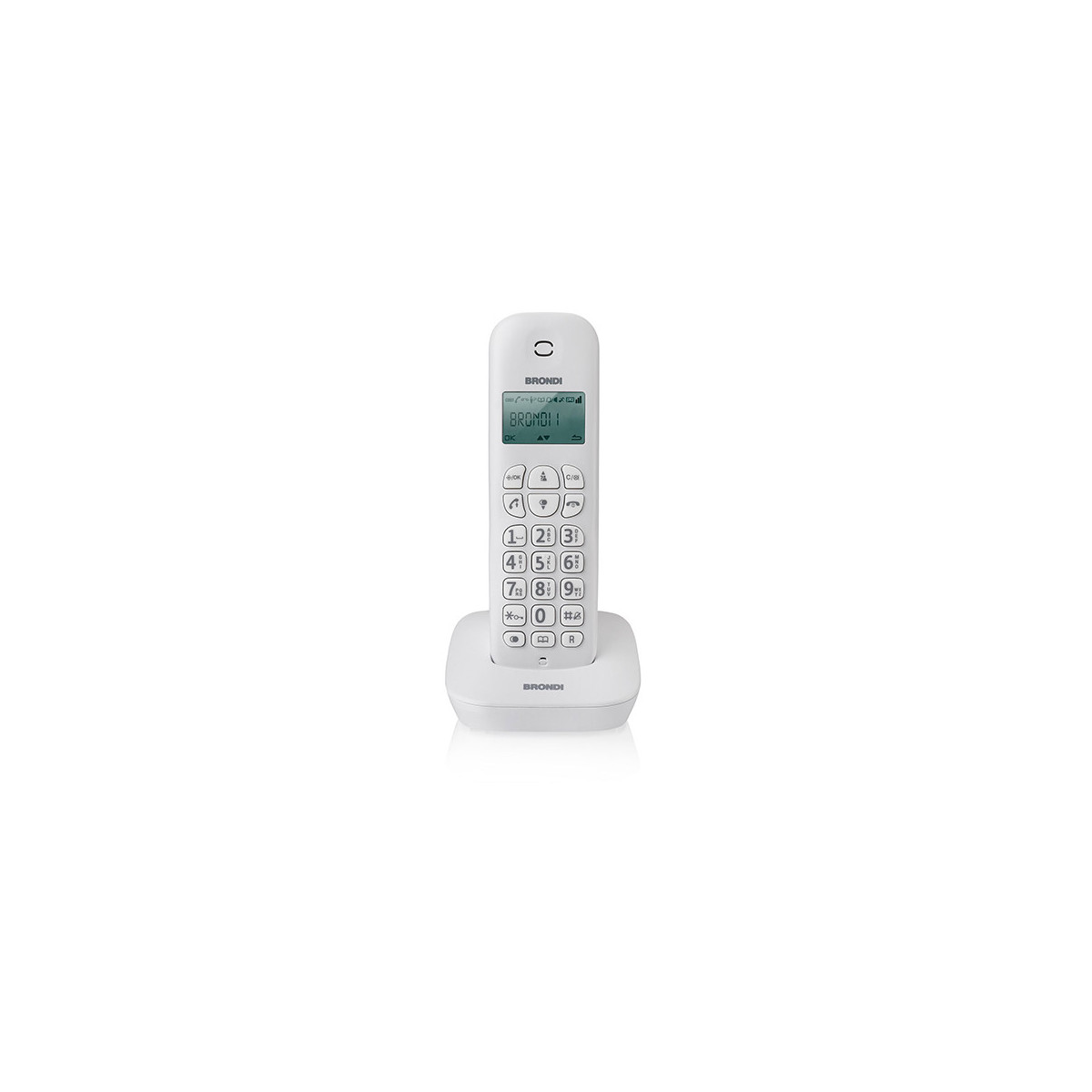 BRONDI GALA (BIANCO) - TELEFONO CORDLESS - ECO DECT - DECT GAP - SVEGLIA