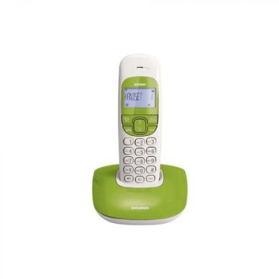 BRONDI NICE (BIANCO/VERDE) - TELEFONO CORDLESS - VIVAVOCE - ECO DECT - SVEGLIA