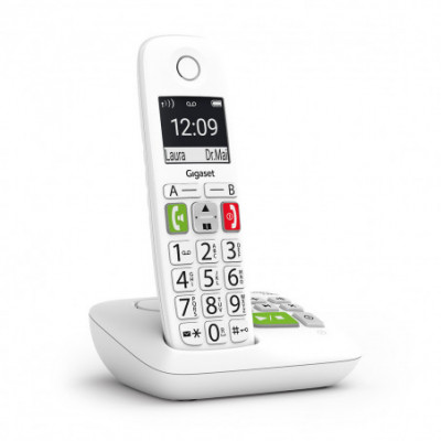 GIGASET E290A (BIANCO) - TELEFONO CORDLESS SENIOR  - VIVAVOCE - TASTI GRANDI - SEGRETERIA