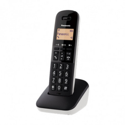 PANASONIC KX-TGB610JT (NERO/BIANCO) - TELEFONO CORDLESS - IMPUGNATURA ANTISCIVOLO - AUTONOMIA IN CHIAMATA 18H