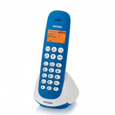 BRONDI ADARA (BLU/BIANCO) - TELEFONO CORDLESS - VIVAVOCE - SVEGLIA