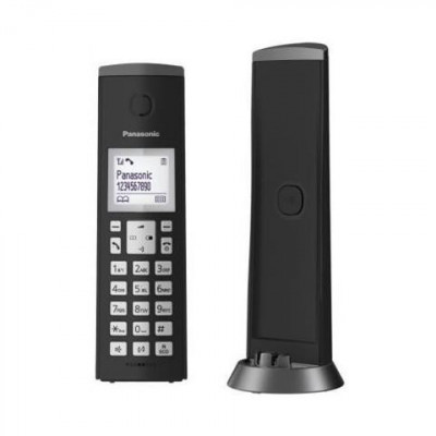 PANASONIC KX-TGK210 (NERO) - TELEFONO CORDLESS - VIVAVOCE - LCD MONOCROMATICO - SLIM DESIGN