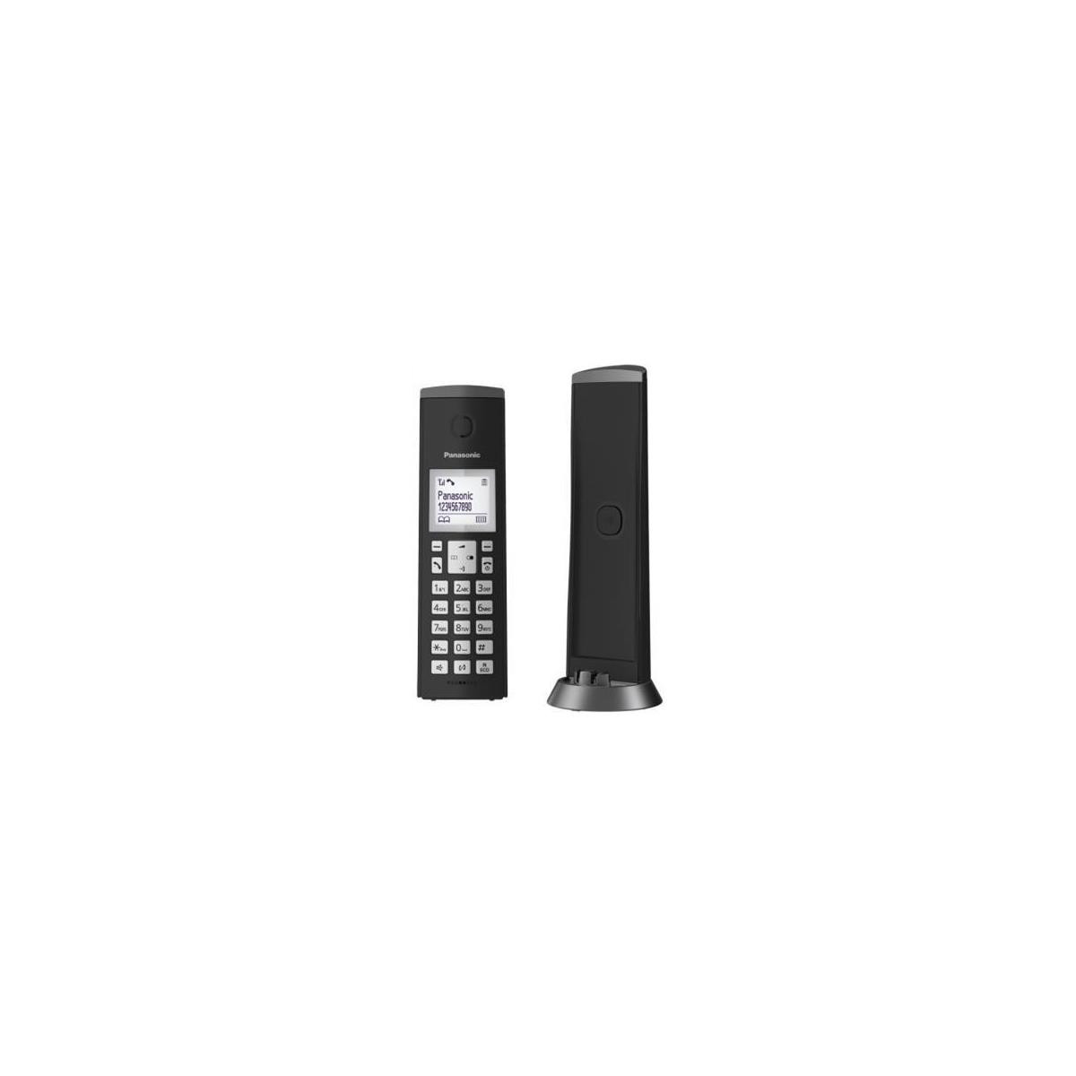 PANASONIC KX-TGK210 (NERO) - TELEFONO CORDLESS - VIVAVOCE - LCD MONOCROMATICO - SLIM DESIGN