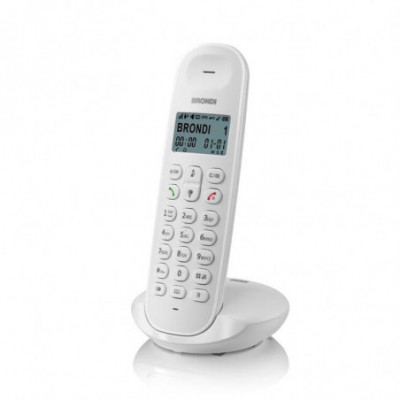 BRONDI LOTUS (BIANCO) - TELEFONO CORDLESS - ECO DECT - DECT GAP - SVEGLIA