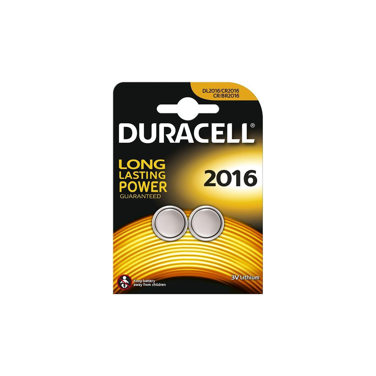 DURACELL CR2016 BLISTER 2 BATTERIE