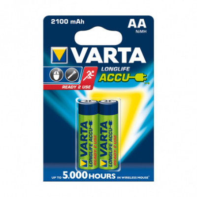 VARTA AA2100 BLISTER 2 BATTERIE AA RICARICABILI 2100mAh