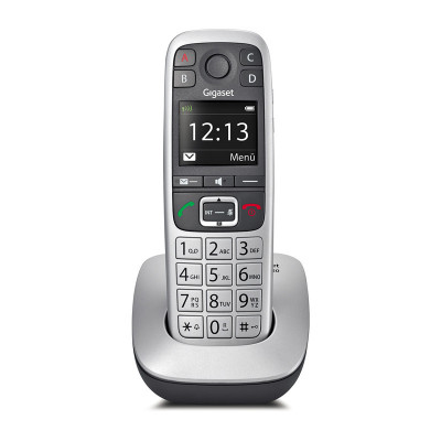 GIGASET E560 (PLATINO) - TELEFONO CORDLESS - VIVAVOCE - 4 TASTI CHIAMATA RAPIDA - HAC