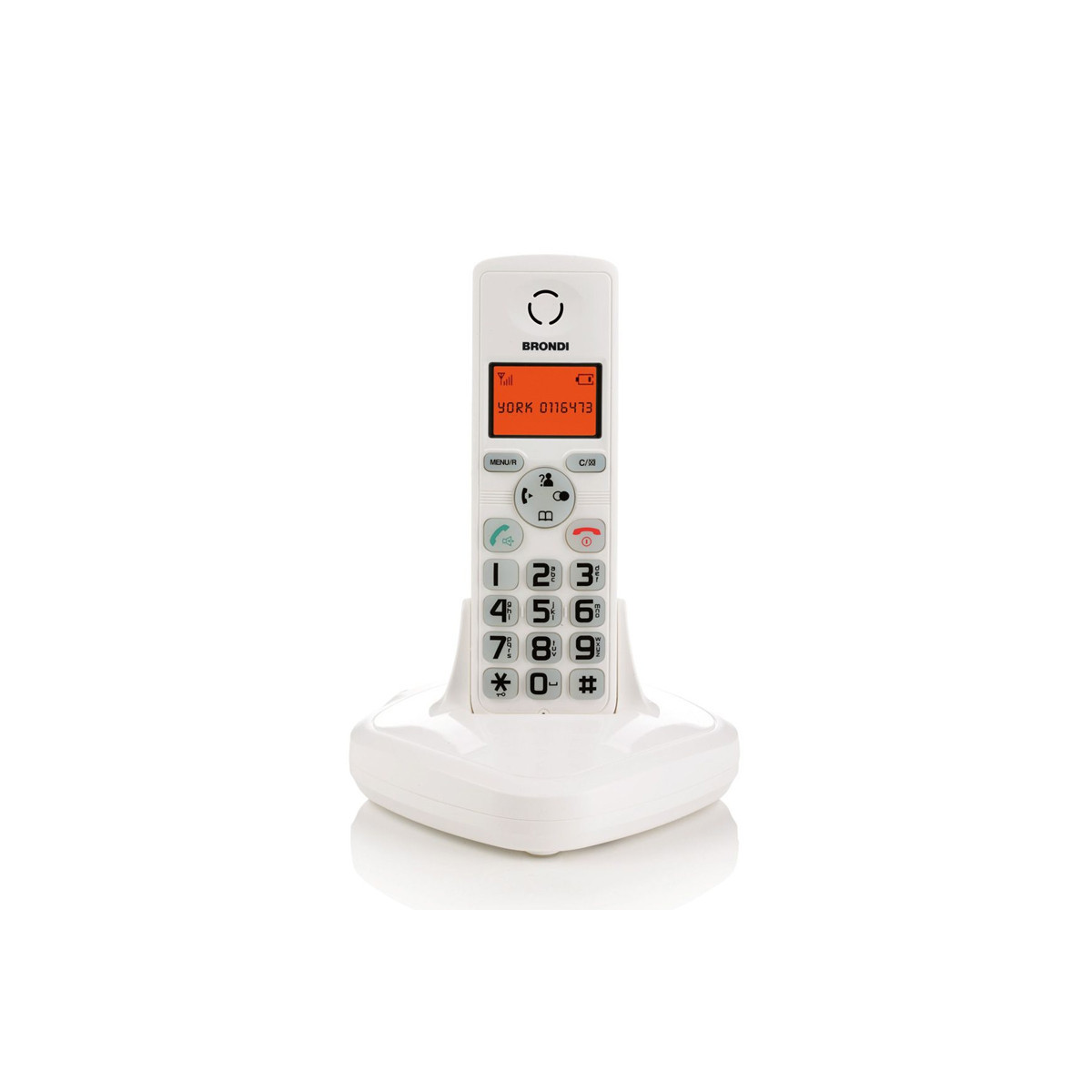 BRONDI YORK (BIANCO) - TELEFONO CORDLESS - LCD - VIVAVOCE