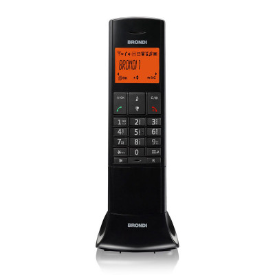 BRONDI LEMURE (NERO) - TELEFONO CORDLESS - VIVAVOCE - ECO DECT - DECT GAP