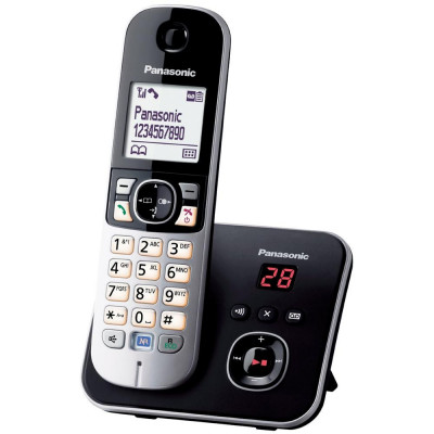 PANASONIC KX-TG6861 (NERO) - TELEFONO CORDLESS - SEGRETERIA - VIVAVOCE - BLOCCO NUMERI INDESIDERATI