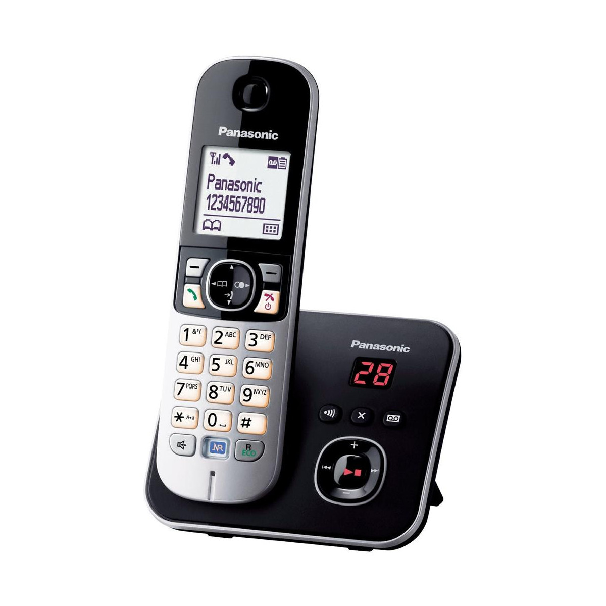 PANASONIC KX-TG6861 (NERO) - TELEFONO CORDLESS - SEGRETERIA - VIVAVOCE - BLOCCO NUMERI INDESIDERATI