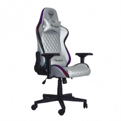 NOUA MAO M9 SILVER RGB - SEDIA GAMING - BRACCIOLI 4D - SCHIENALE RECLINABILE