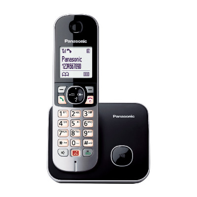 PANASONIC KX-TG6851 (NERO) - TELEFONO CORDLESS - VIVAVOCE - BLOCCO CHIAMATE INDESIDERATE