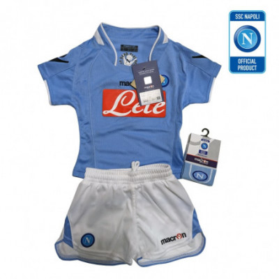 NAPOLI MACRON KIT INFANTE GARA 1 AZZURRO/BIANCO (PANTALONCINO - MAGLIA - CALZEROTTI) 12/24 MESI