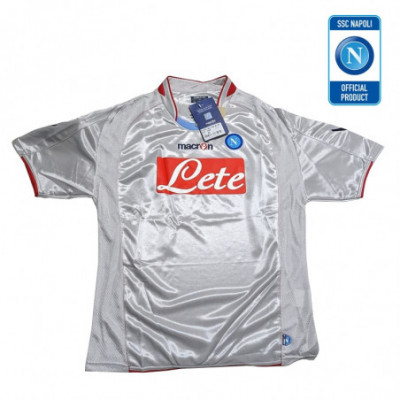 NAPOLI MACRON MAGLIA GARA 2 ARGENTO/ROSSO TAGLIA XS