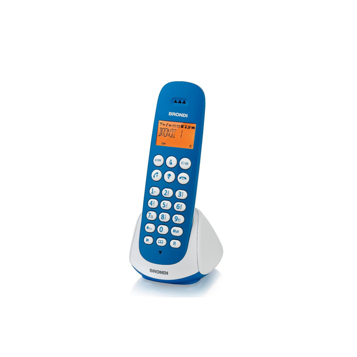 BRONDI ADARA (BLU/BIANCO) - TELEFONO CORDLESS - VIVAVOCE - SVEGLIA