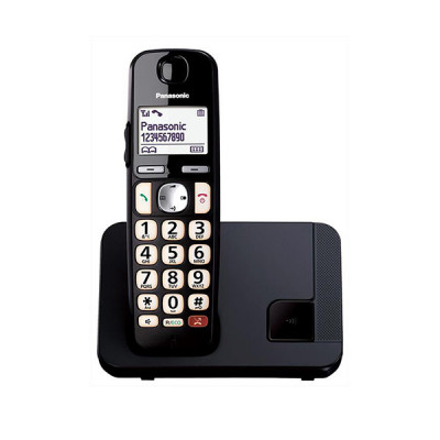 PANASONIC KX-TGE250 (NERO) - TELEFONO CORDLESS - VIVAVOCE - TASTI GRANDI - BLOCCO NUMERI INDESIDERATI