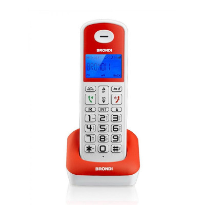 BRAVO STYLE (BIANCO/ROSSO) - TELEFONO CORDLESS - TASTI GRANDI - VIVAVOCE