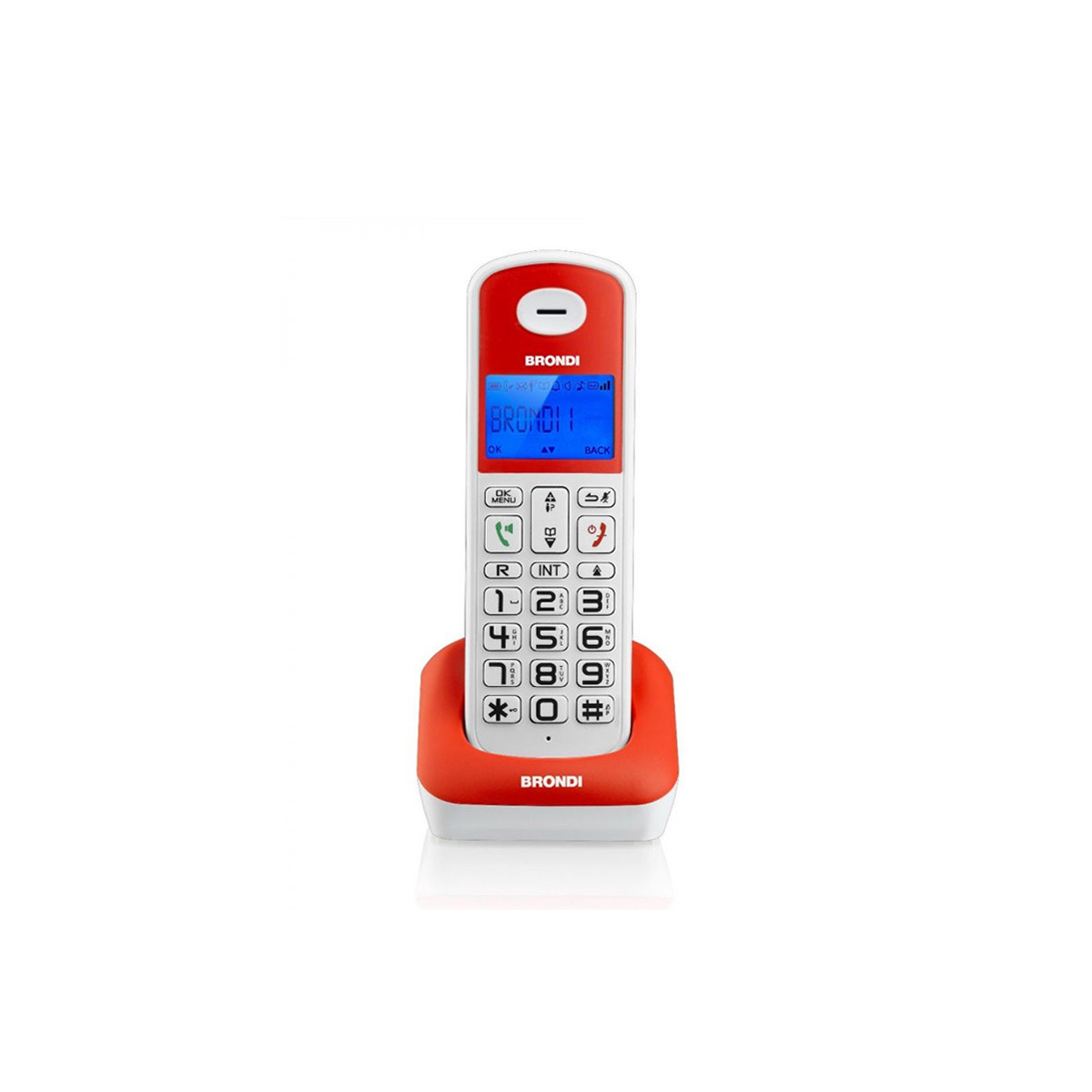 BRAVO STYLE (BIANCO/ROSSO) - TELEFONO CORDLESS - TASTI GRANDI - VIVAVOCE