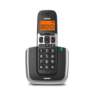 BRONDI BRAVO PLATINUM (NERO) - TELEFONO CORDLESS - TASTI GRANDI - DECT - SUONERIE POLIFONICHE - VIVA VOCE