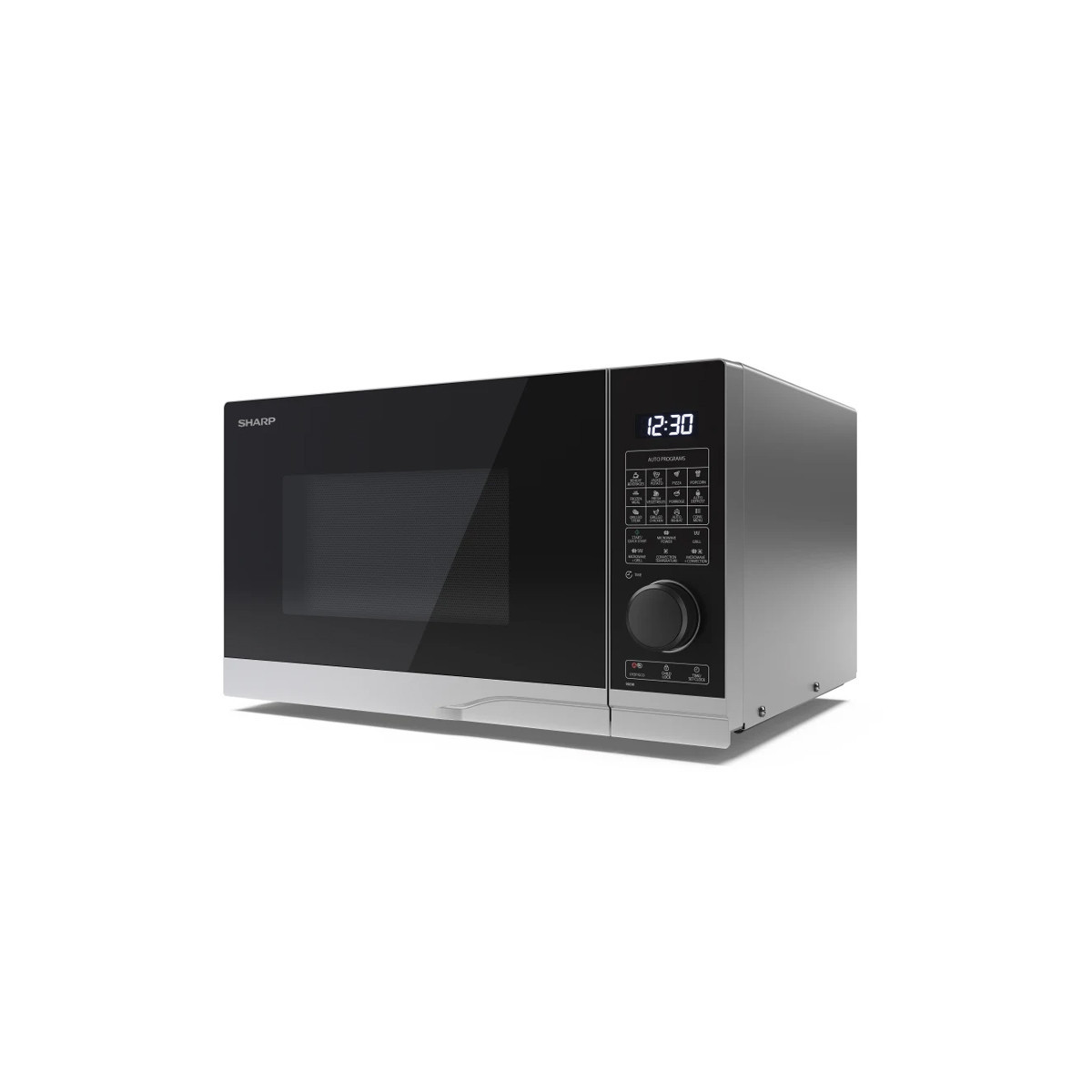 SHARP YC-PC284AE-S - FORNO A MICROONDE 28L - 900W - CONTROLLO DIGITALE - GRILL - 11 LIVELLI DI POTENZA - BLACK/SILVER