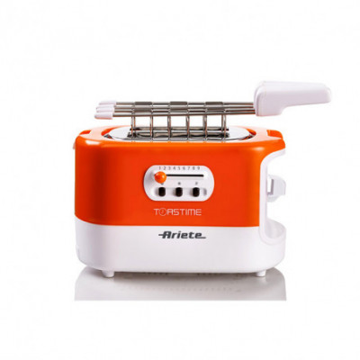 ARIETE TOASTIME ARANCIONE (0159) - TOSTAPANE ELETTRICO - 9 LIVELLI DORATURA - 700W