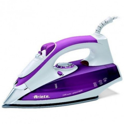 ARIETE STEAM IRON 2200 (6215/10) - FERRO DA STIRO - PUNTA SLIM - PIASTRA ACCIAIO INOX - COLPO VAPORE - SELF CLEANING - 2200W