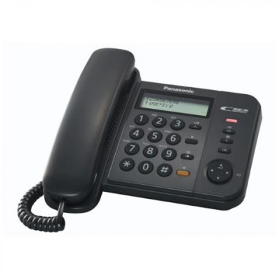 PANASONIC KX-TS580EX1 (NERO) - TELEFONO CORDED - DISPLAY - VIVAVOCE - ID CHIAMANTE