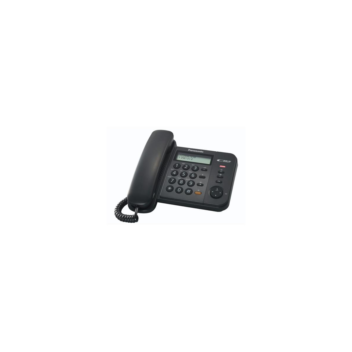 PANASONIC KX-TS580EX1 (NERO) - TELEFONO CORDED - DISPLAY - VIVAVOCE - ID CHIAMANTE