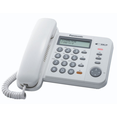 PANASONIC KX-TS580EX1 (BIANCO) - TELEFONO CORDED - DISPLAY - VIVAVOCE - ID CHIAMANTE