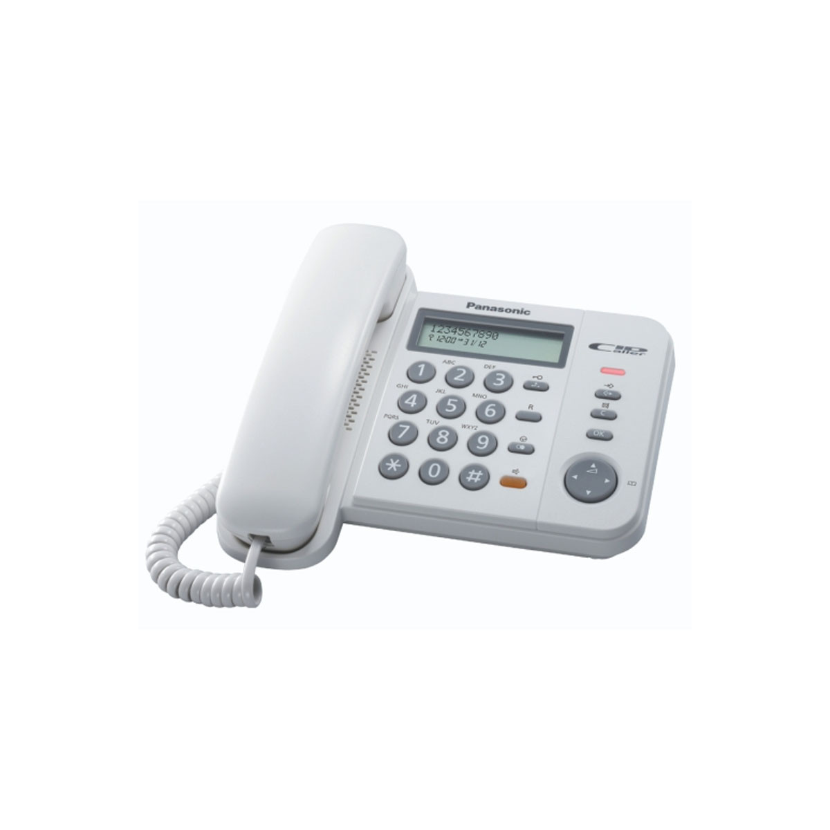 PANASONIC KX-TS580EX1 (BIANCO) - TELEFONO CORDED - DISPLAY - VIVAVOCE - ID CHIAMANTE