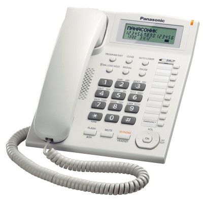 PANASONIC KX-TS880 (BIANCO) - TELEFONO CORDED - DISPLAY - VIVAVOCE - ID CHIAMANTE