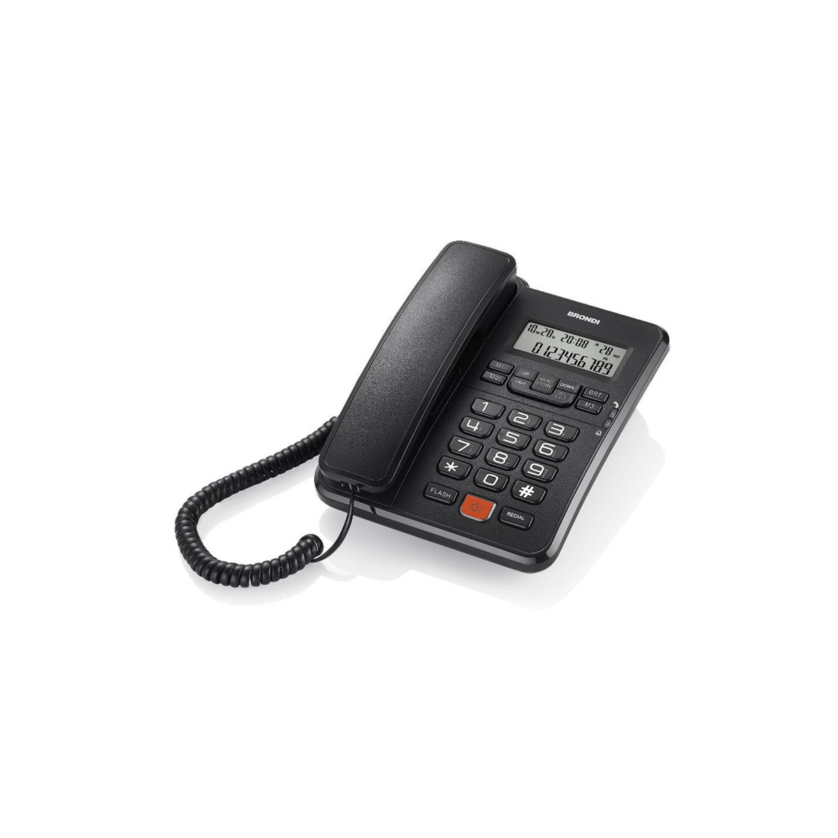 BRONDI OFFICE DESK (NERO) - TELEFONO CORDED - LCD - TASTI GRANDI